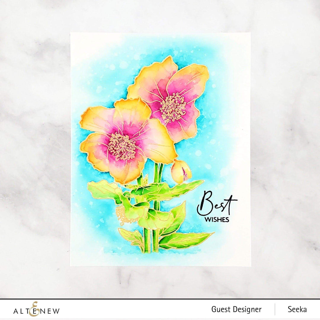 Photocentric Clear Stamps Paint-A-Flower: Himalayan Poppy Outline Stamp Set