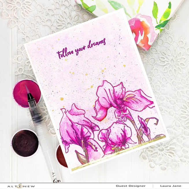Photocentric Clear Stamps Paint-A-Flower: Iris Outline Stamp Set