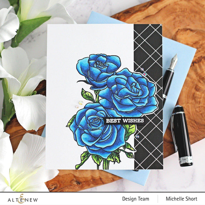 Photocentric Clear Stamps Paint-A-Flower: Rosa Floribunda Outline Stamp Set