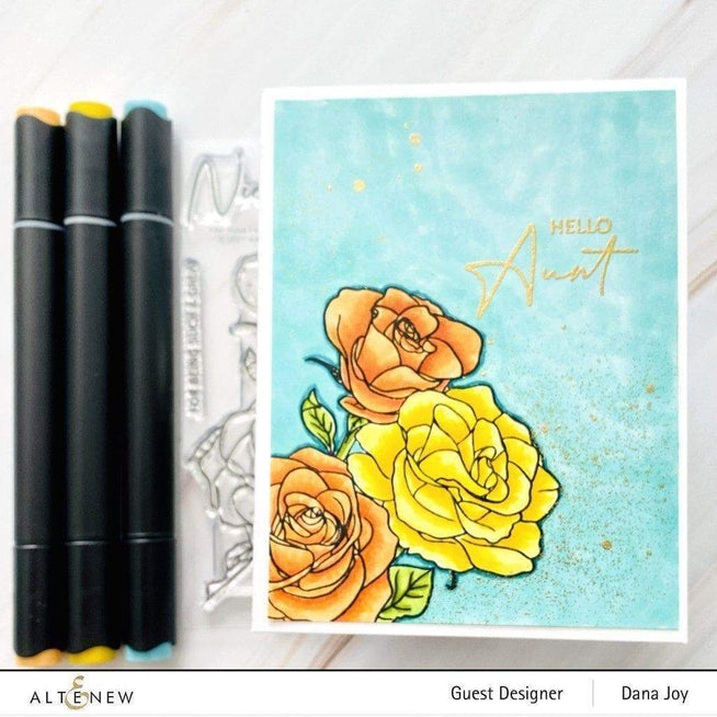 Photocentric Clear Stamps Paint-A-Flower: Rosa Floribunda Outline Stamp Set