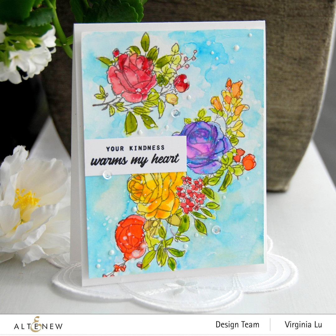 Photocentric Clear Stamps Paint-A-Flower: Rose Outline Stamp Set