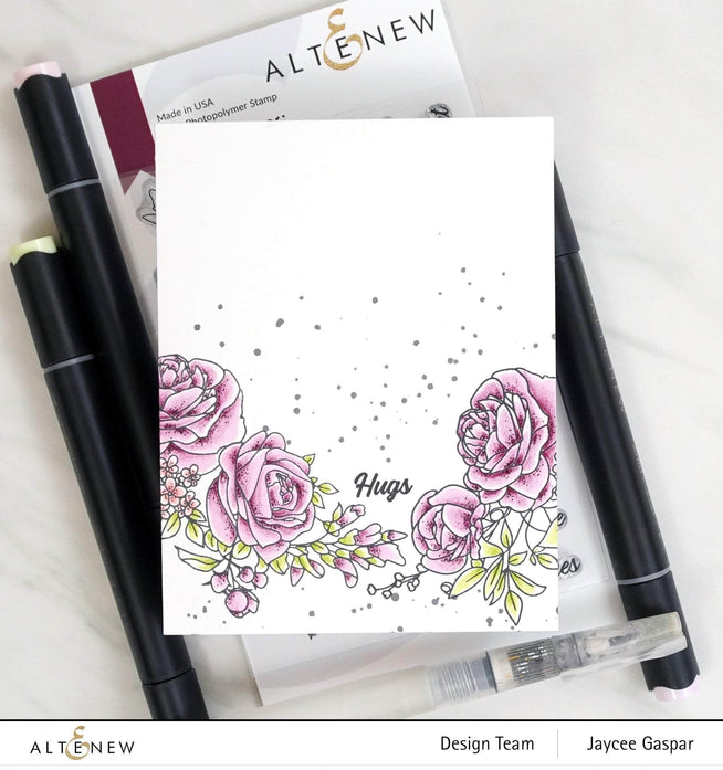Photocentric Clear Stamps Paint-A-Flower: Rose Outline Stamp Set