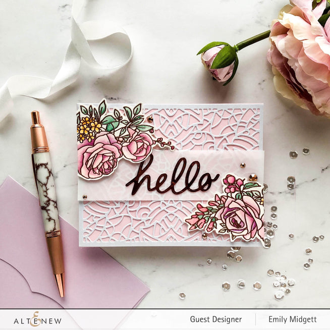 Photocentric Clear Stamps Paint-A-Flower: Rose Outline Stamp Set