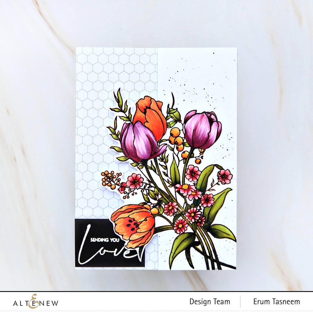 Photocentric Clear Stamps Paint-A-Flower: Tulips Outline Stamp Set