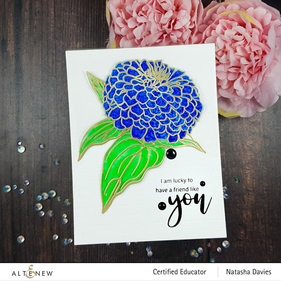 Photocentric Clear Stamps Paint-A-Flower: Zinnia Magellan Rose Outline Stamp Set
