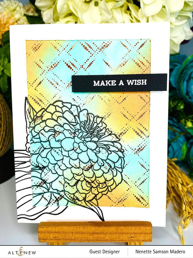 Photocentric Clear Stamps Paint-A-Flower: Zinnia Magellan Rose Outline Stamp Set