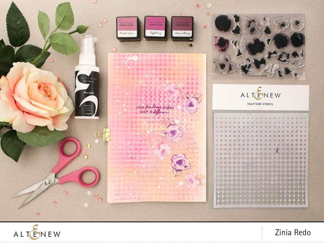 Photocentric Clear Stamps Painted Flowers Stamp Set