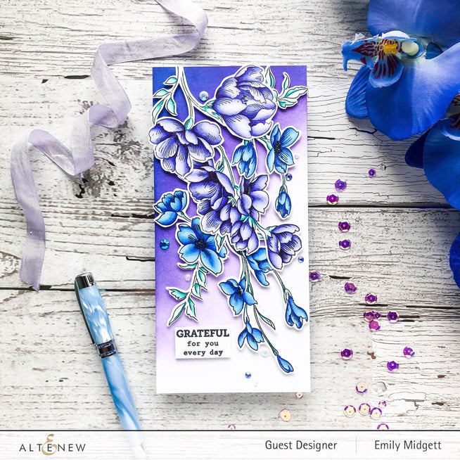 Photocentric Clear Stamps Pen Sketched Flowers Stamp Set