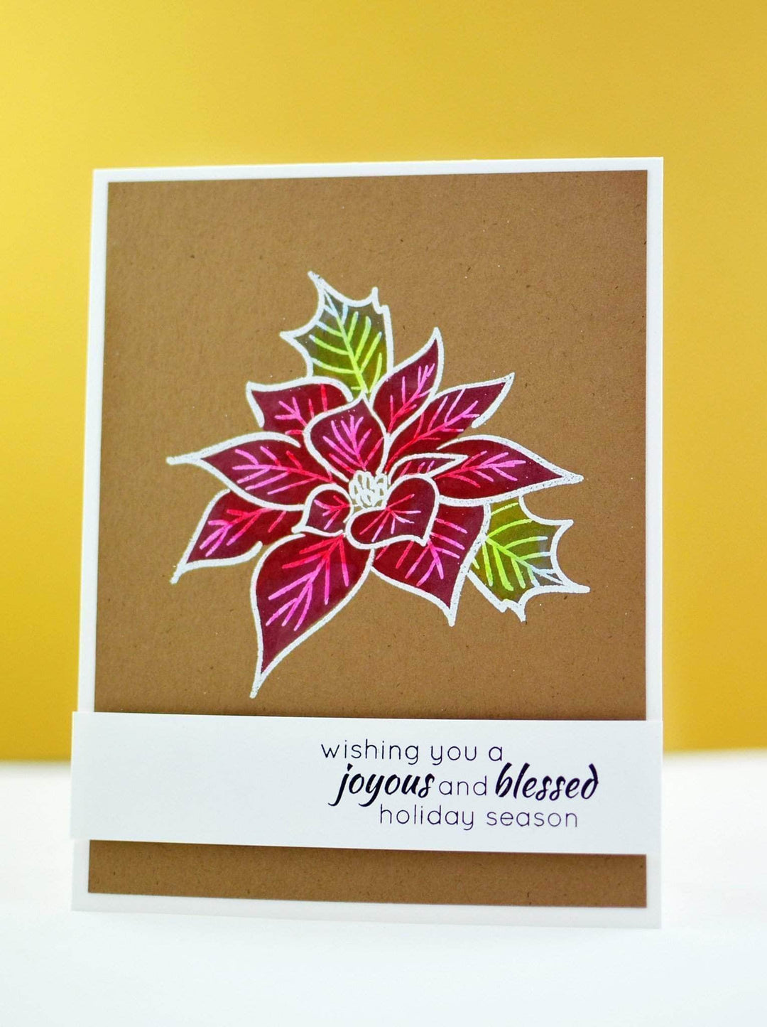 Photocentric Clear Stamps Poinsettia & Pine Stamp Set