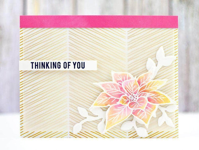 Photocentric Clear Stamps Poinsettia & Pine Stamp Set