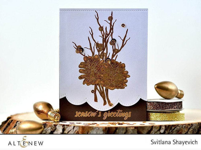 Photocentric Clear Stamps Poinsettia & Pine Stamp Set