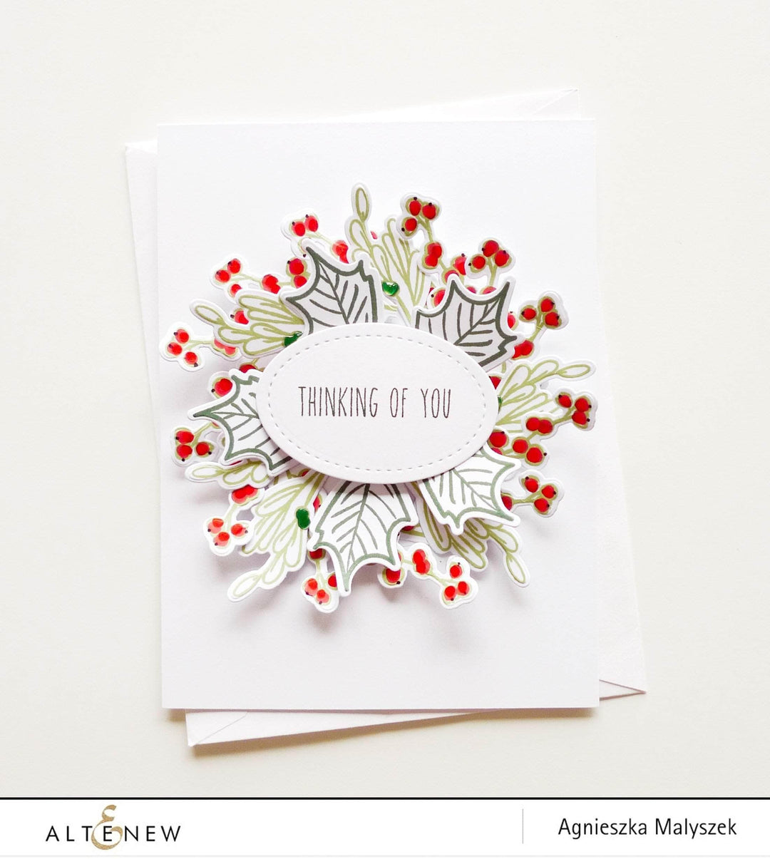 Photocentric Clear Stamps Poinsettia & Pine Stamp Set