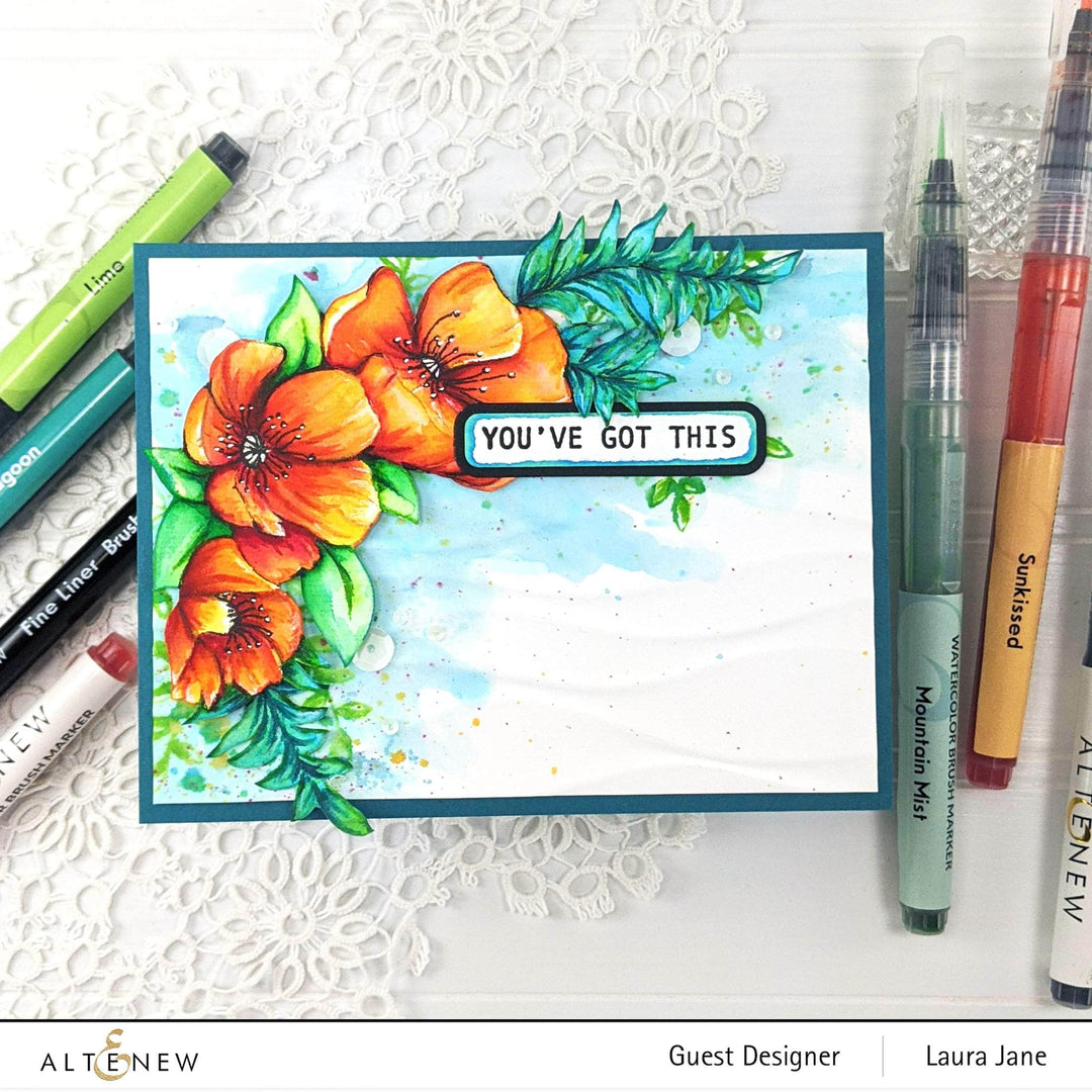 Photocentric Clear Stamps Poppy Arrangement Stamp Set
