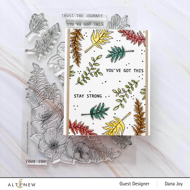 Photocentric Clear Stamps Poppy Arrangement Stamp Set