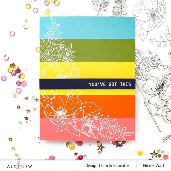 Photocentric Clear Stamps Poppy Arrangement Stamp Set