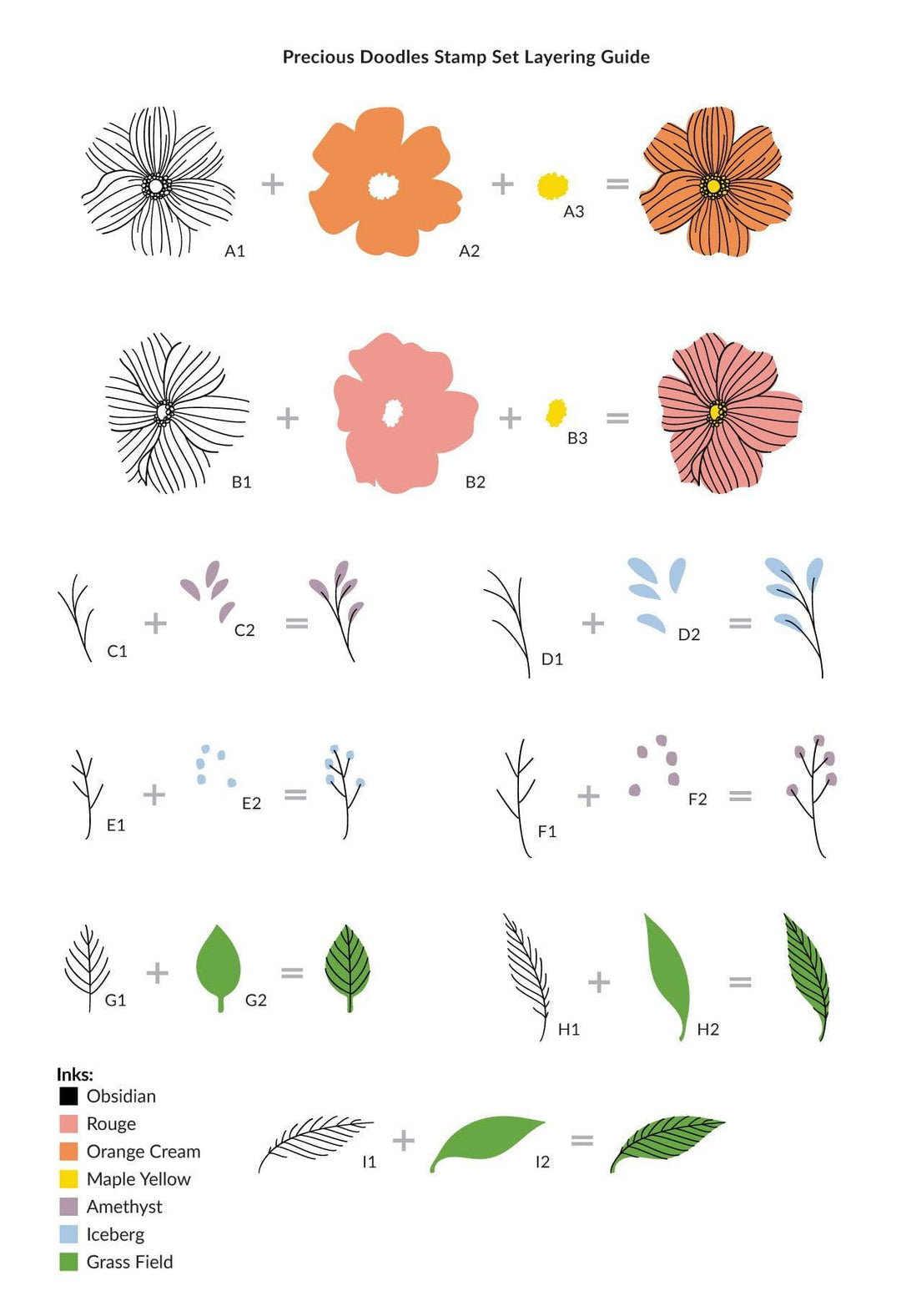 Photocentric Clear Stamps Precious Doodles Stamp Set