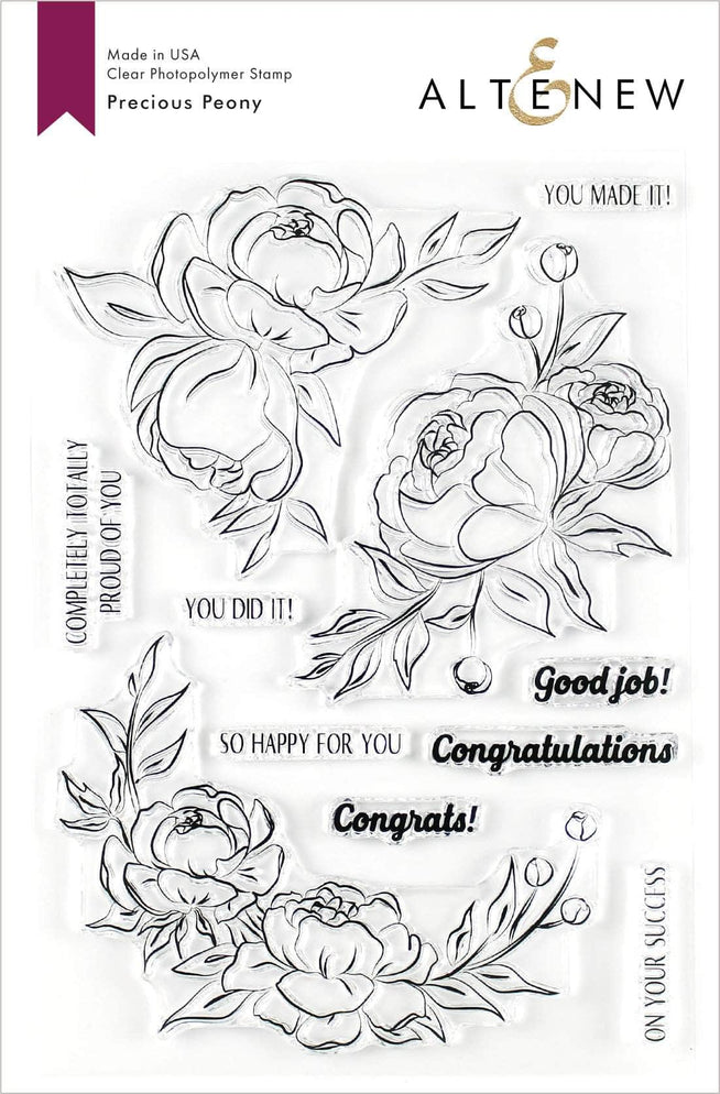 Photocentric Clear Stamps Precious Peony Stamp Set