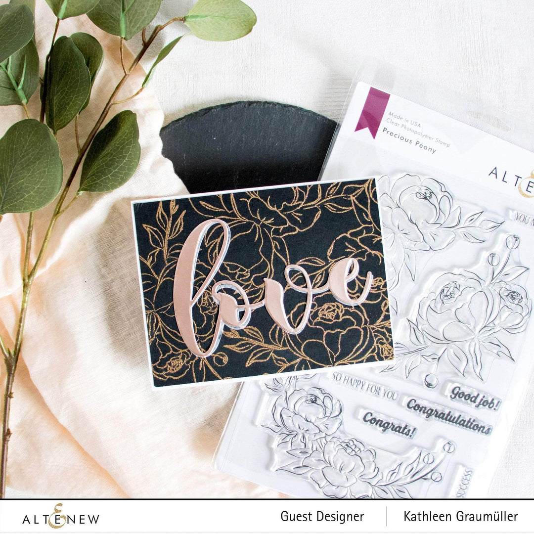 Photocentric Clear Stamps Precious Peony Stamp Set