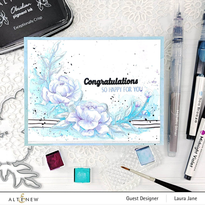 Photocentric Clear Stamps Precious Peony Stamp Set