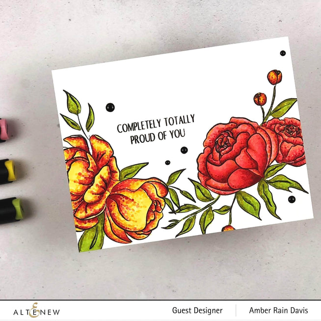 Photocentric Clear Stamps Precious Peony Stamp Set