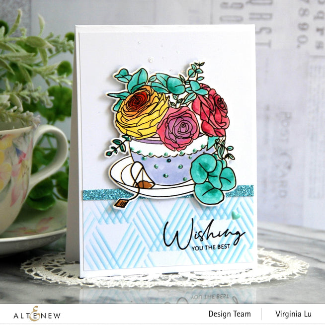 Photocentric Clear Stamps Rose Tea Stamp Set