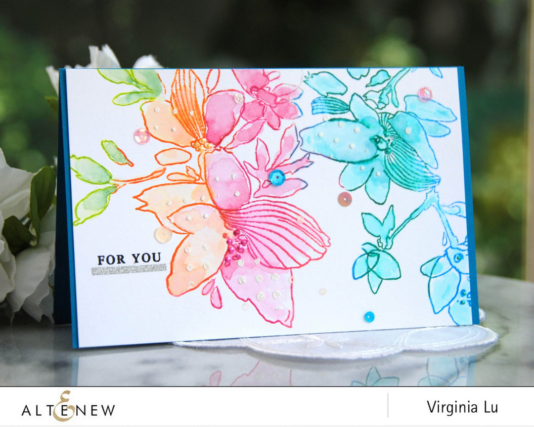 Photocentric Clear Stamps Sketchy Floral Stamp Set