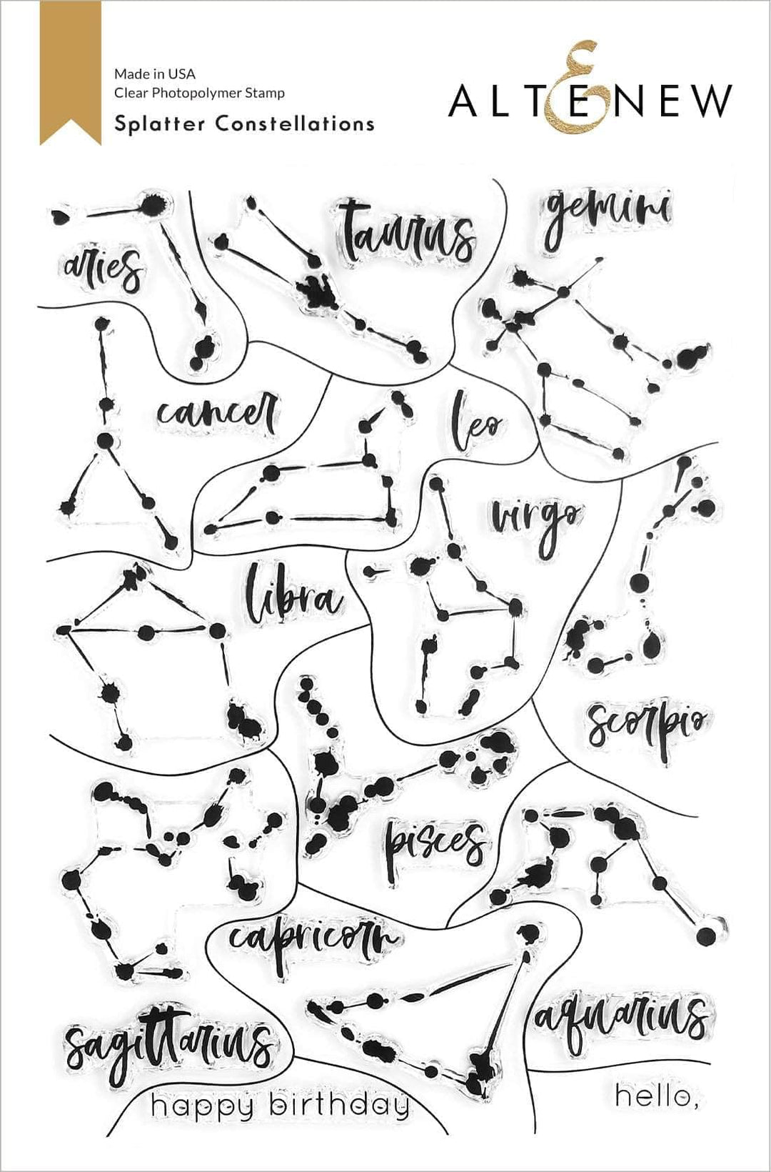 Photocentric Clear Stamps Splatter Constellations Stamp Set