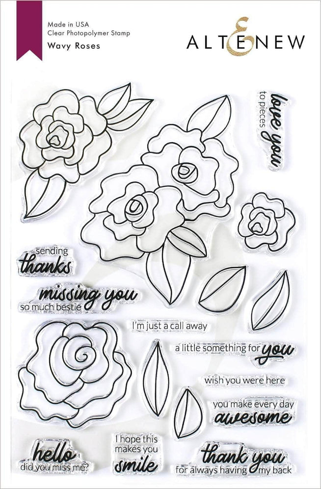 Photocentric Clear Stamps Wavy Roses Stamp Set