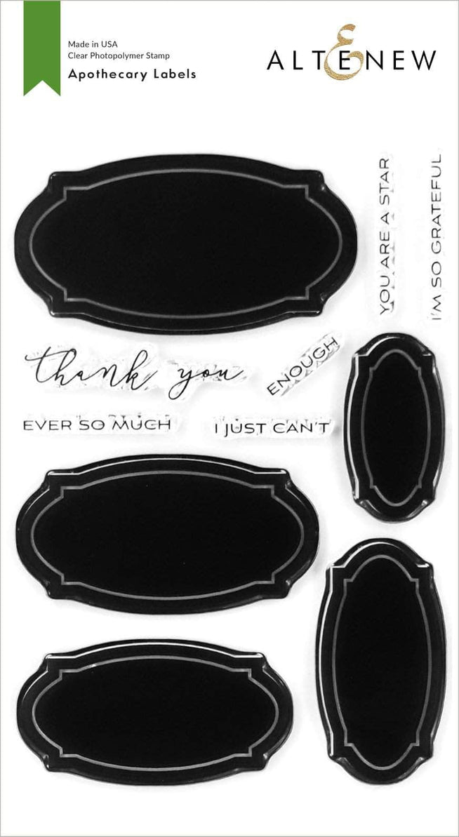 Photocentric Clear Stamps Apothecary Labels Stamp Set
