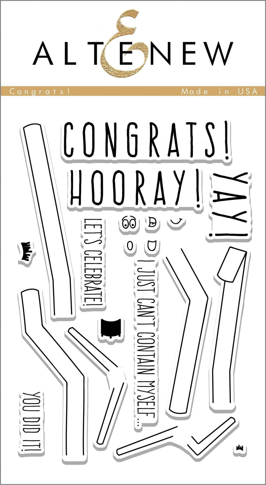 Altenew Clear Stamps Congrats! Stamp Set