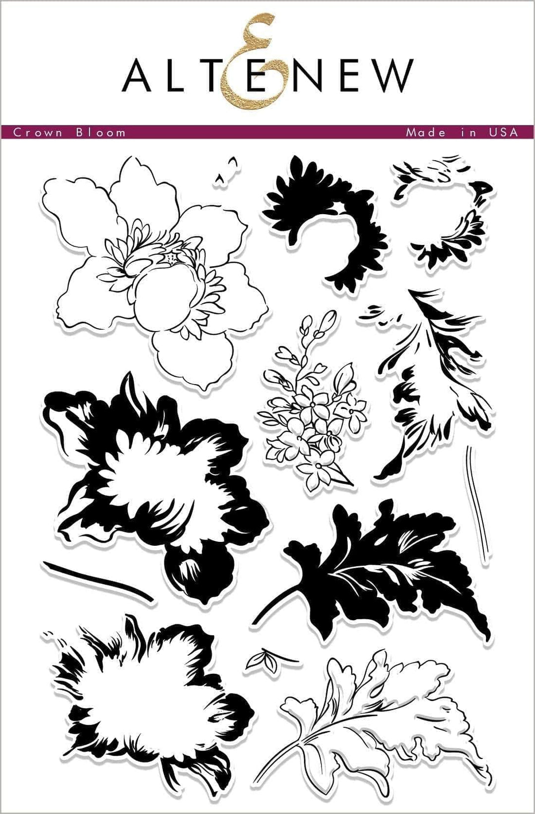 Photocentric Clear Stamps Crown Bloom Stamp Set