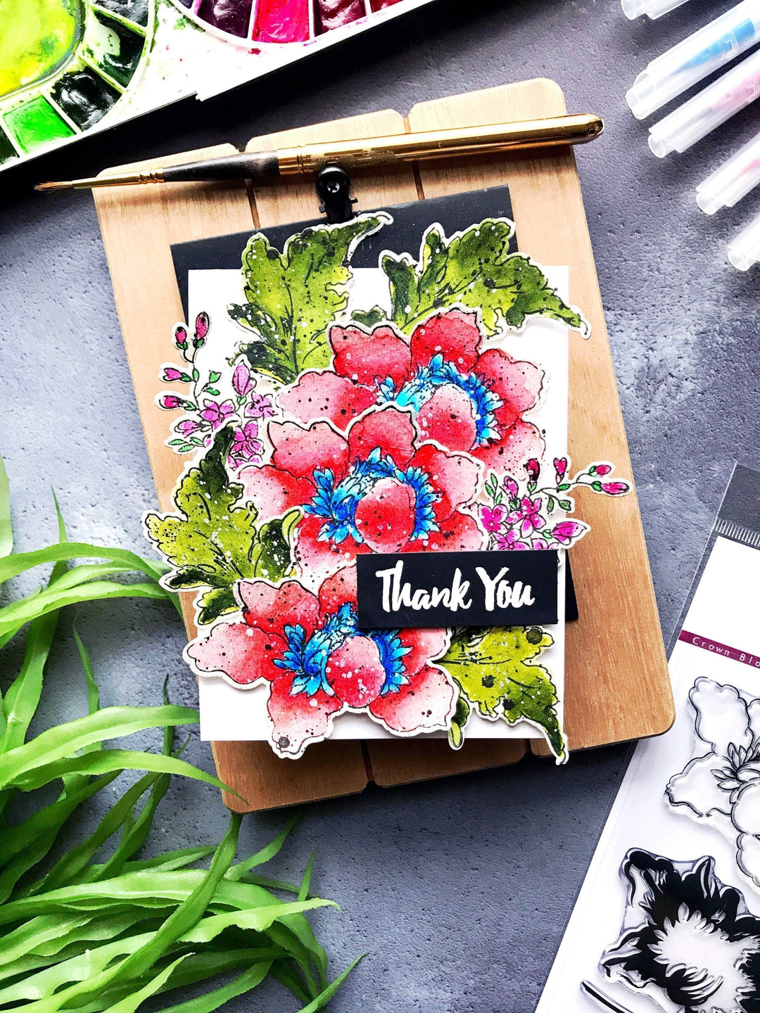 Photocentric Clear Stamps Crown Bloom Stamp Set