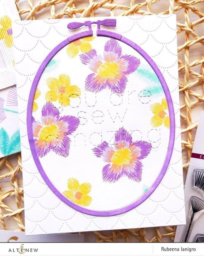 Photocentric Clear Stamps Embroidered Blooms Stamp Set