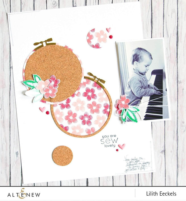 Photocentric Clear Stamps Embroidered Blooms Stamp Set