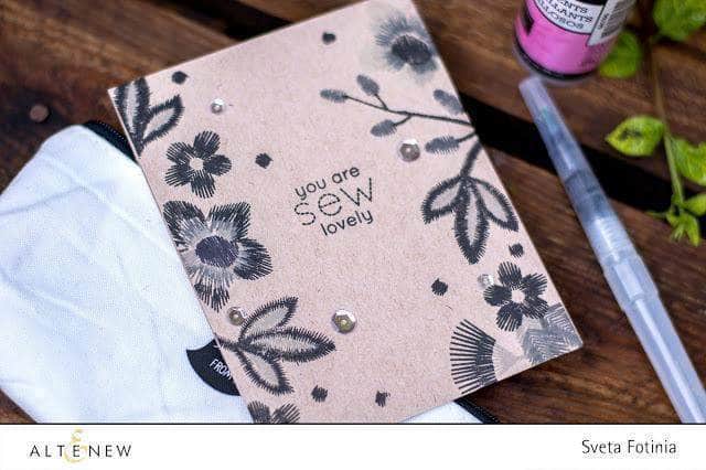 Photocentric Clear Stamps Embroidered Blooms Stamp Set