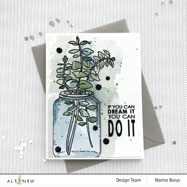Photocentric Clear Stamps Eucalyptus Jar Stamp Set