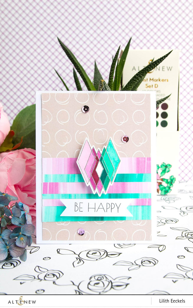 Photocentric Clear Stamps Z - Geometric Flowers Stamp Set