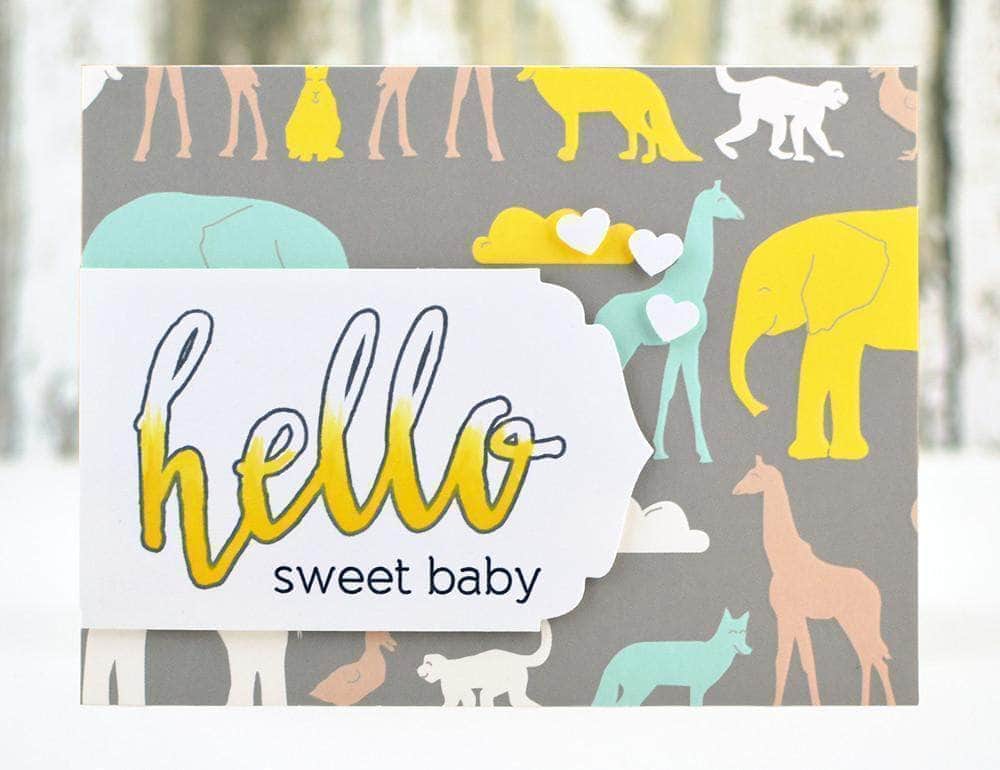 Photocentric Clear Stamps Halftone Hello Stamp Set