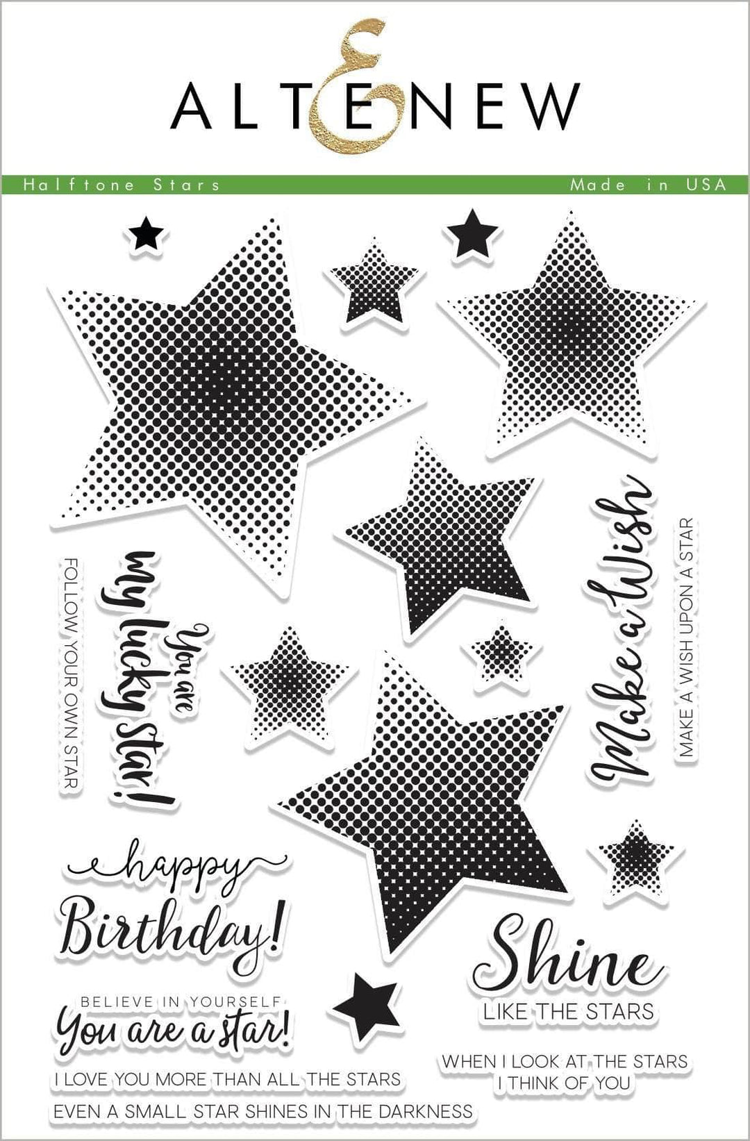 Photocentric Clear Stamps Halftone Stars Stamp Set