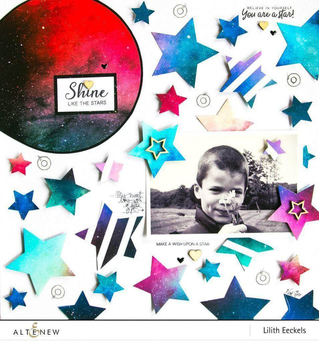 Photocentric Clear Stamps Halftone Stars Stamp Set