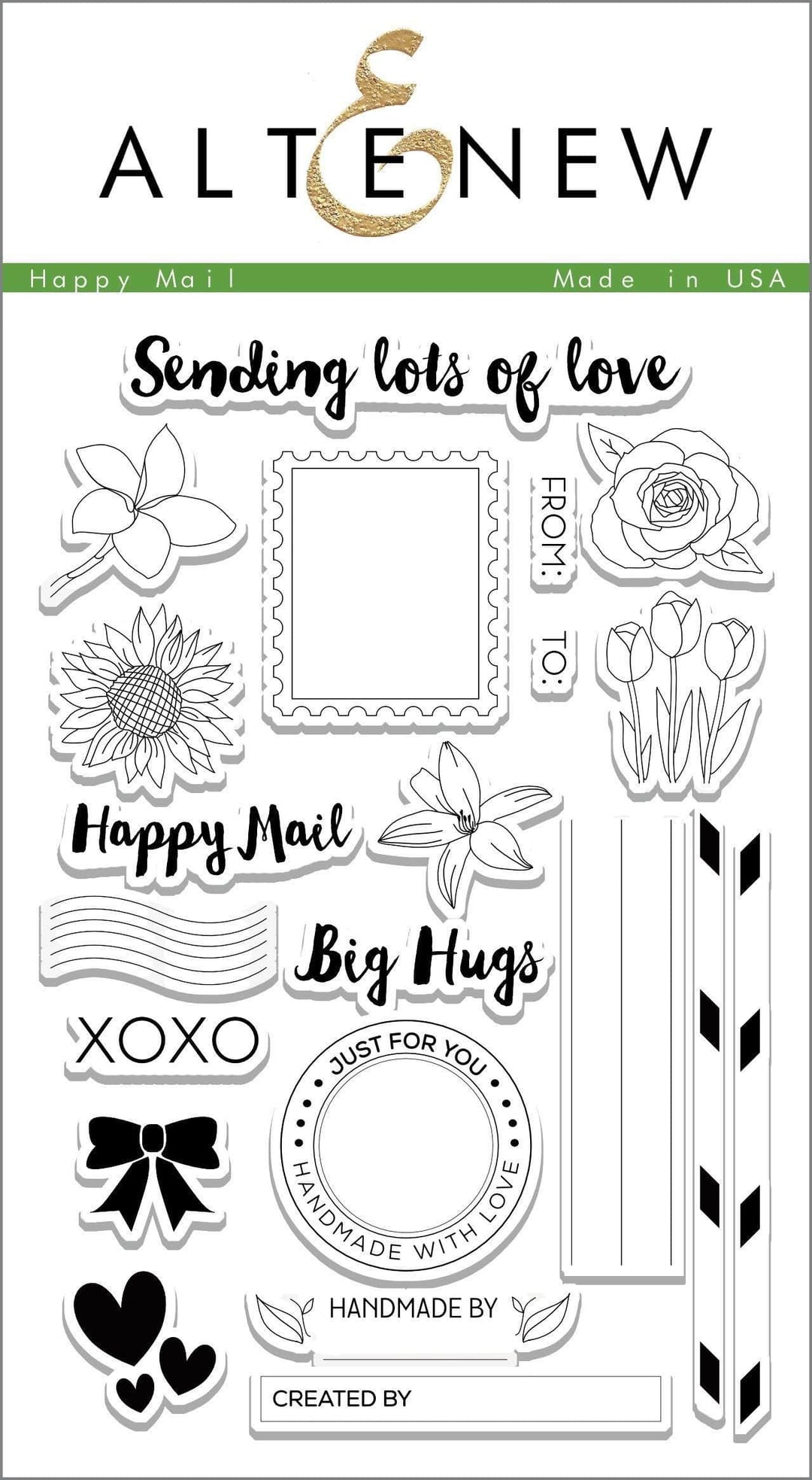 Photocentric Clear Stamps Happy Mail Stamp Set