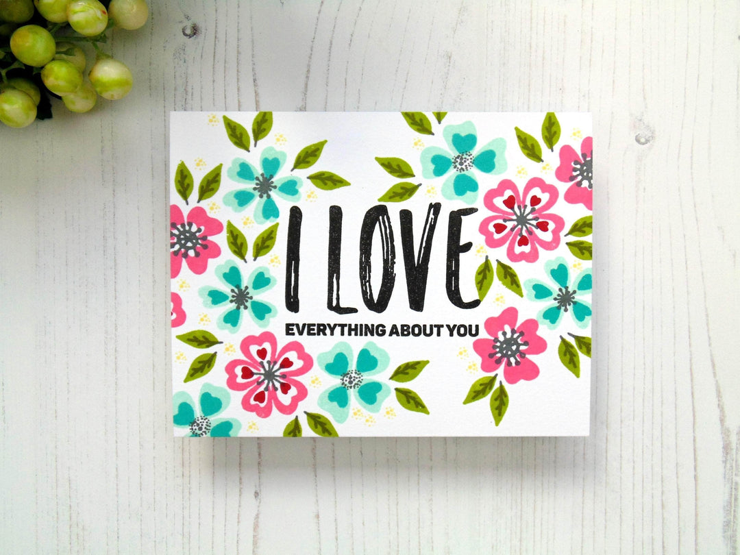 Photocentric Clear Stamps Heart Flowers Stamp Set