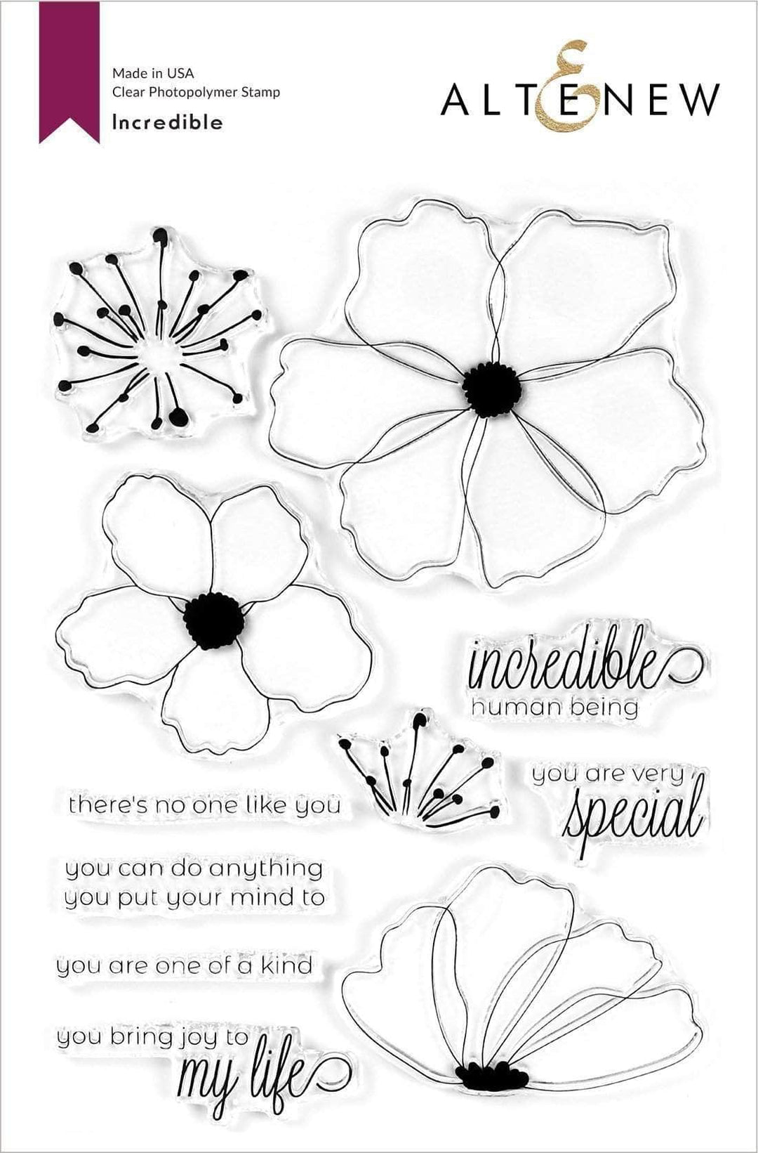 Photocentric Clear Stamps Incredible Stamp Set