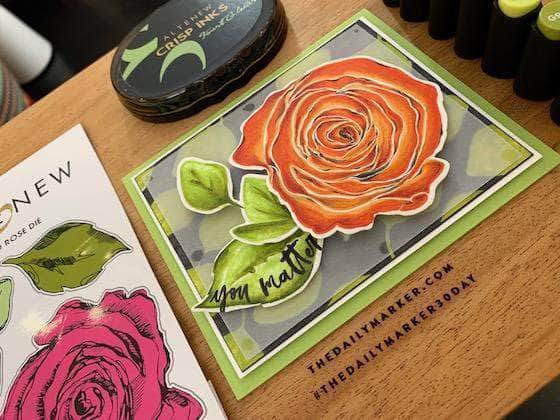 Photocentric Clear Stamps Inked Rose Stamp Set