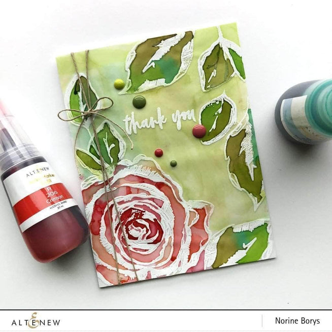 Photocentric Clear Stamps Inked Rose Stamp Set