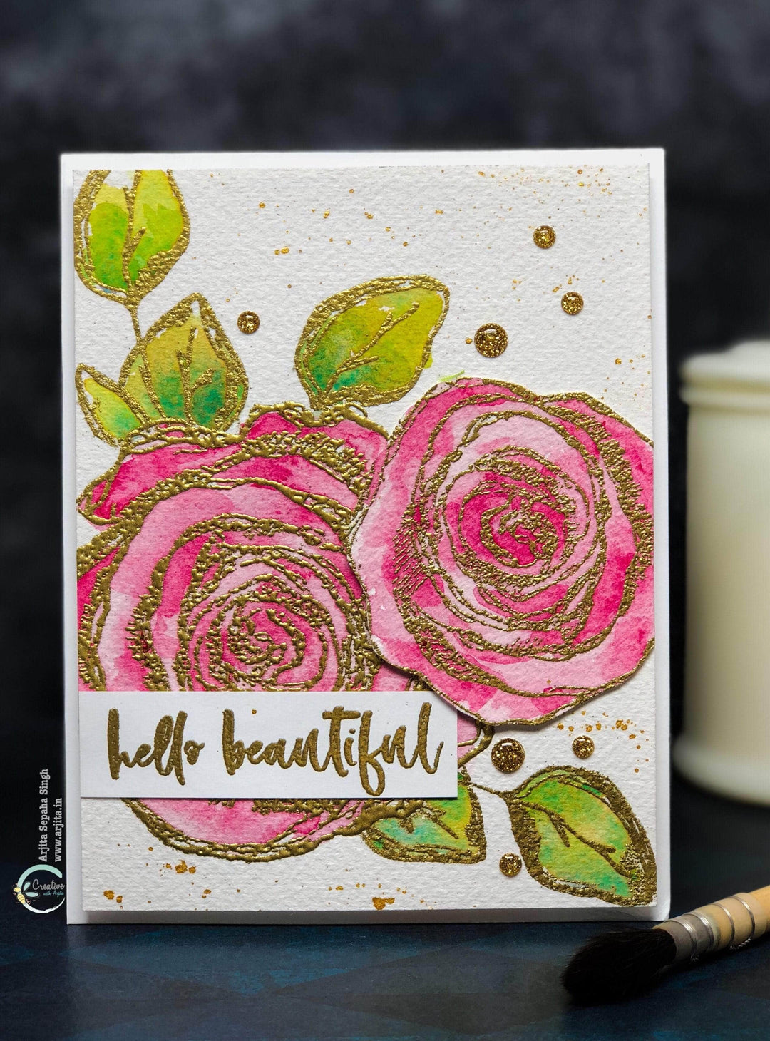 Photocentric Clear Stamps Inked Rose Stamp Set