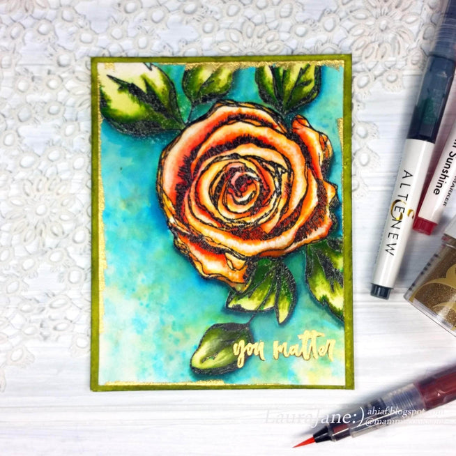 Z - Inked Rose Stamp Set