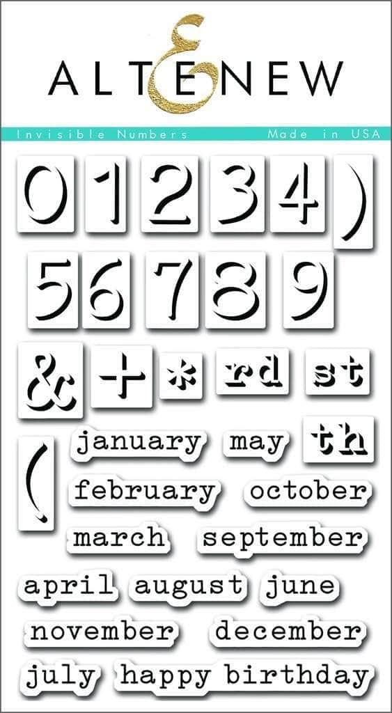 Photocentric Clear Stamps Invisible Numbers Stamp Set