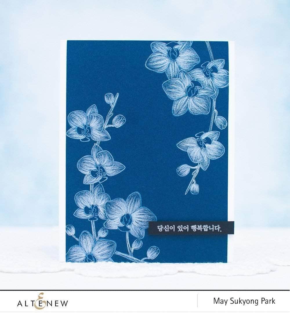 Altenew Clear Stamps Z - Oriental Orchid Korean Stamp Set