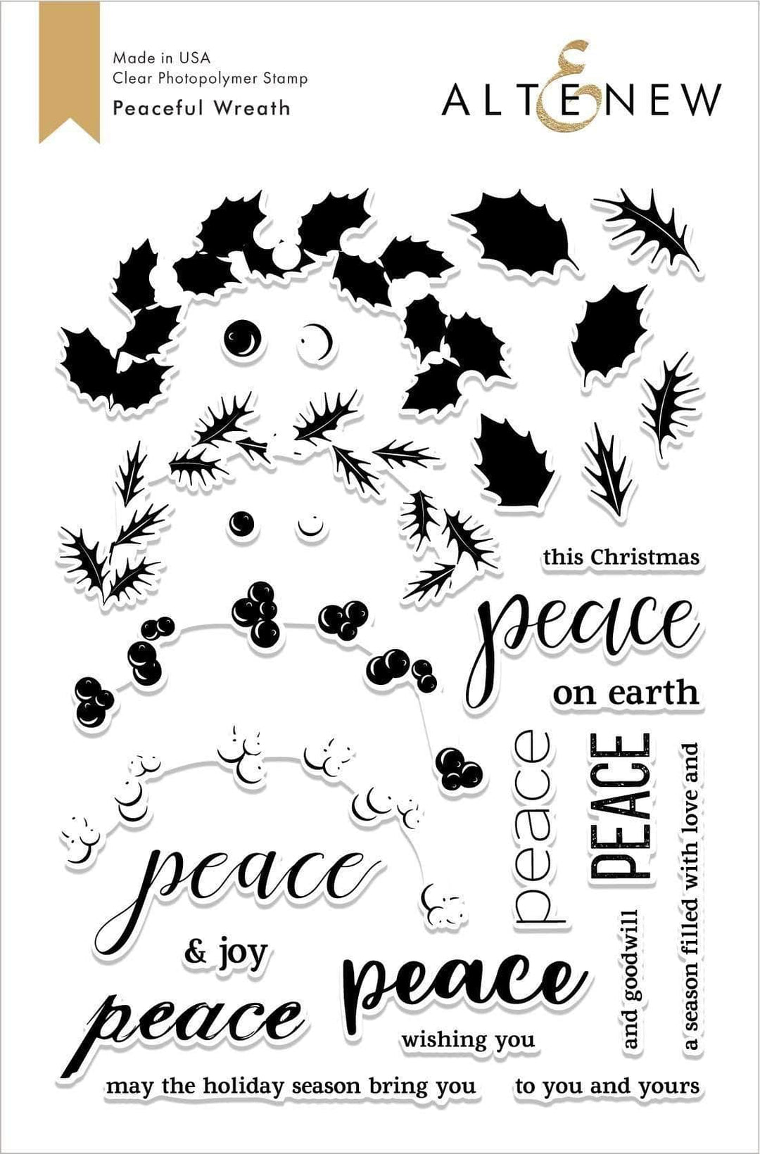 Photocentric Clear Stamps Peaceful Wreath Stamp Set